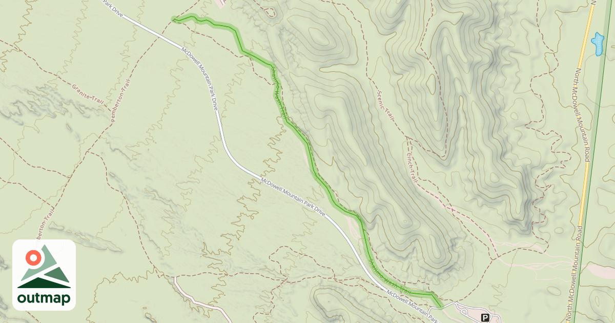 Map of Shallmo Wash Trail