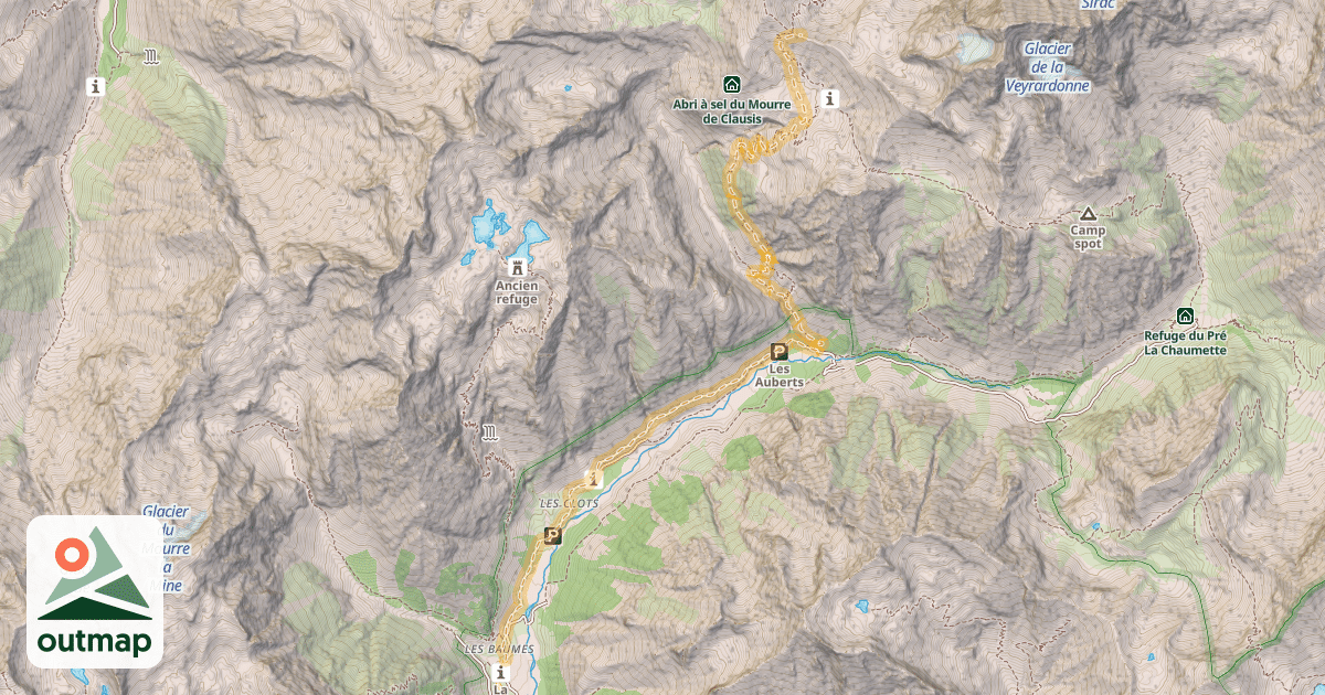 Map of Col de Vallon Pierre — Les Baumes