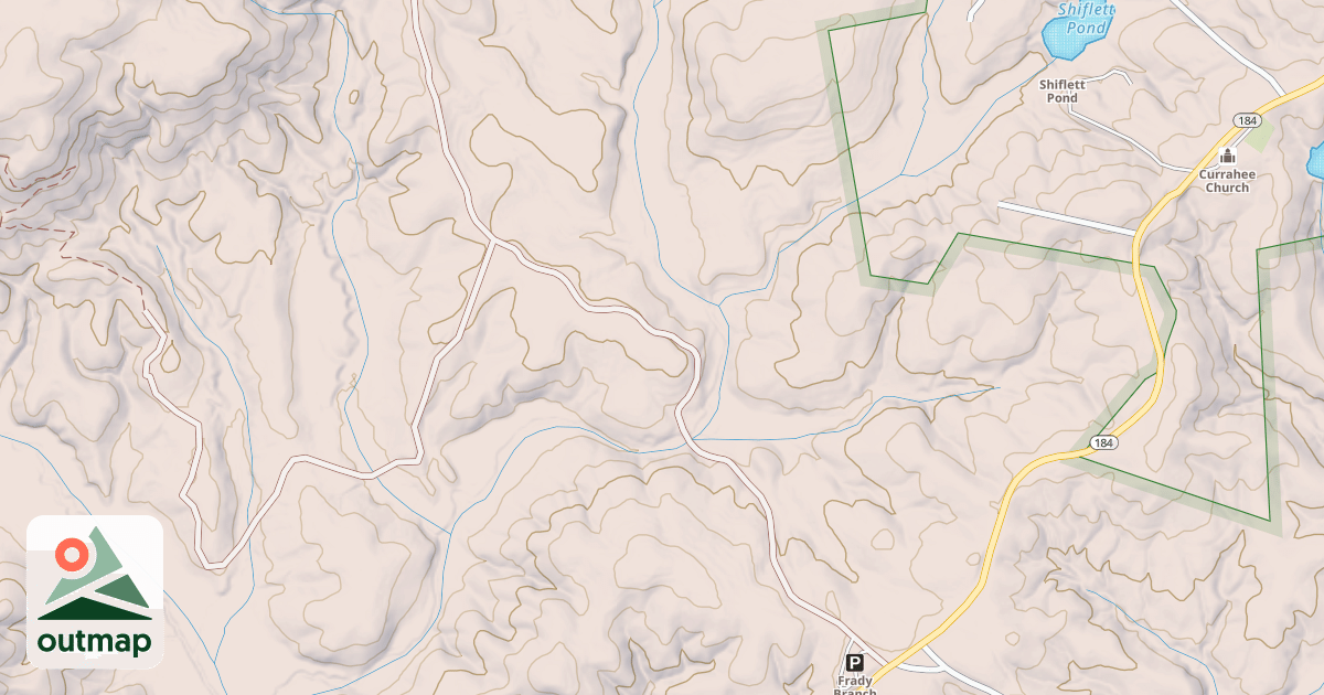 Map of FRADY BRANCH