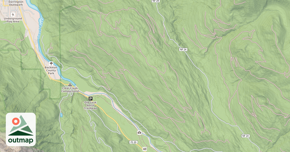 Map of DANS CR DIVIDE