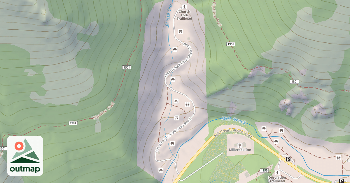 Map of CHURCH FORK PICNIC AREA