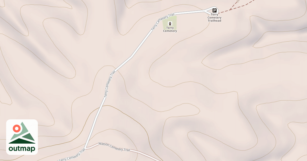 Map of Terry Cemetery Road And Trail (Segment B)