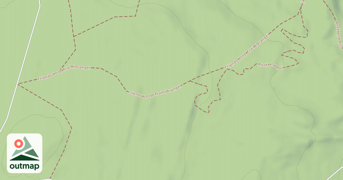 Map of Friends Loop Trail (Orange)