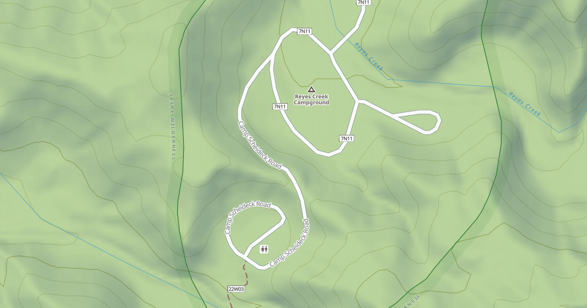 Map preview of REYES CREEK C.G.
