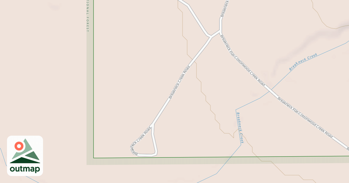 Map of BREAKNECK CREEK