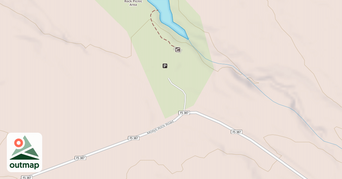 Map of MOLLYS ROCK PICNIC AREA