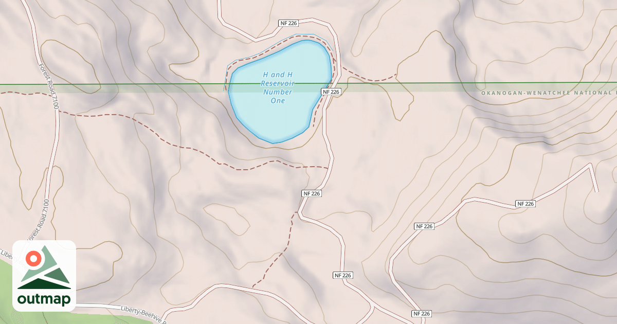 Map of H & H RESERVOIR