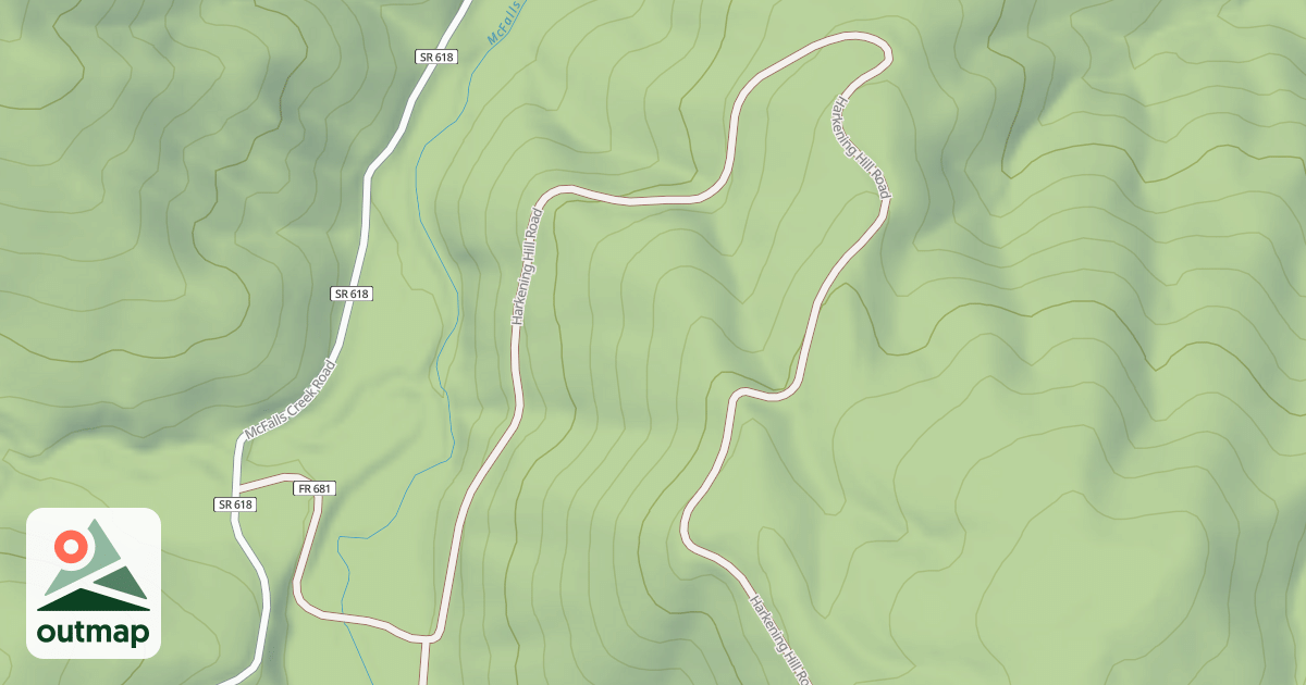 Map of HARKENING HILL