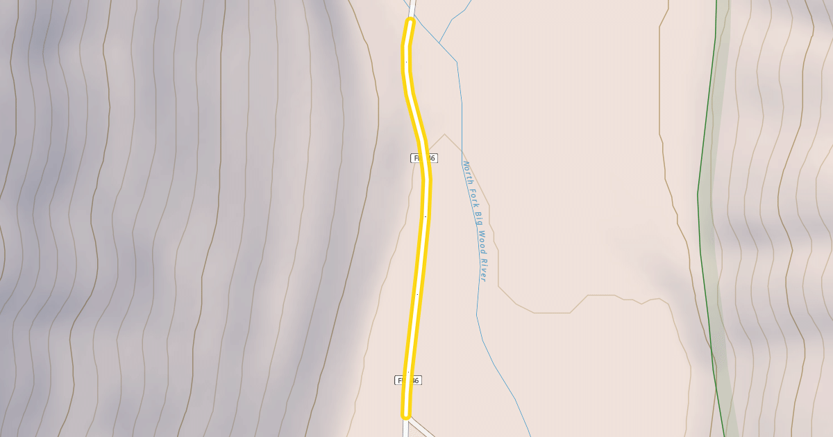 Map preview of North Fork Canyon Road