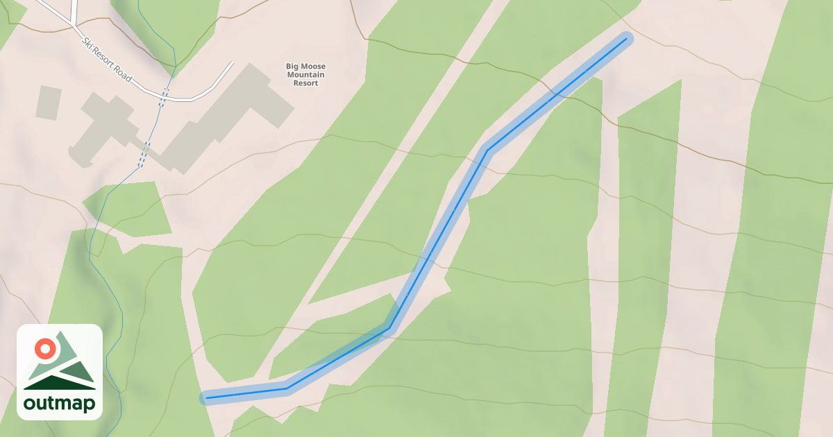 Map of Upper Squaw Brook