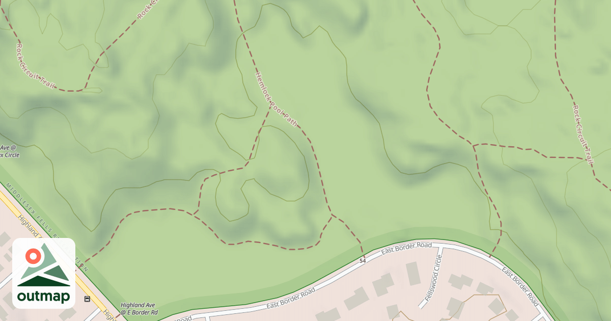 Map of Hemlock Pool Path