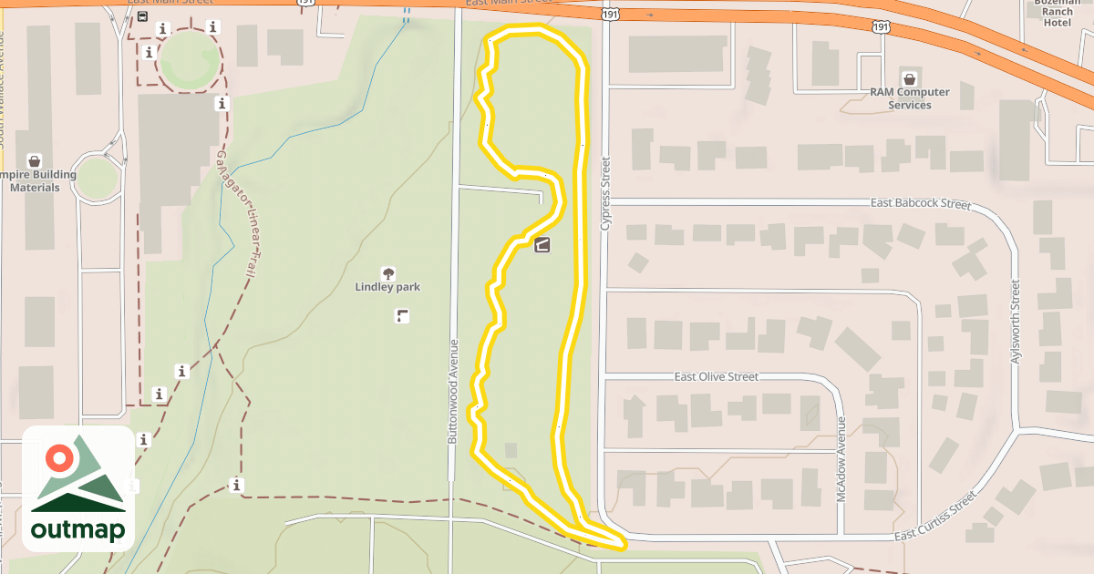 Map of Lindley Pavilion Loop