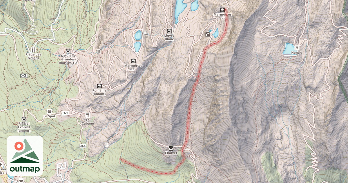 Map of Combe Charbonnière