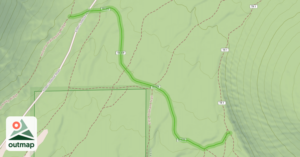 Map of Arizona Trail-Rocky Ridge Connector