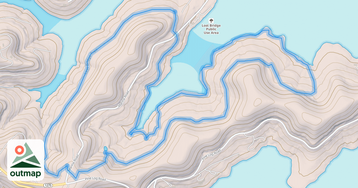 Map of Lost Bridge Trail