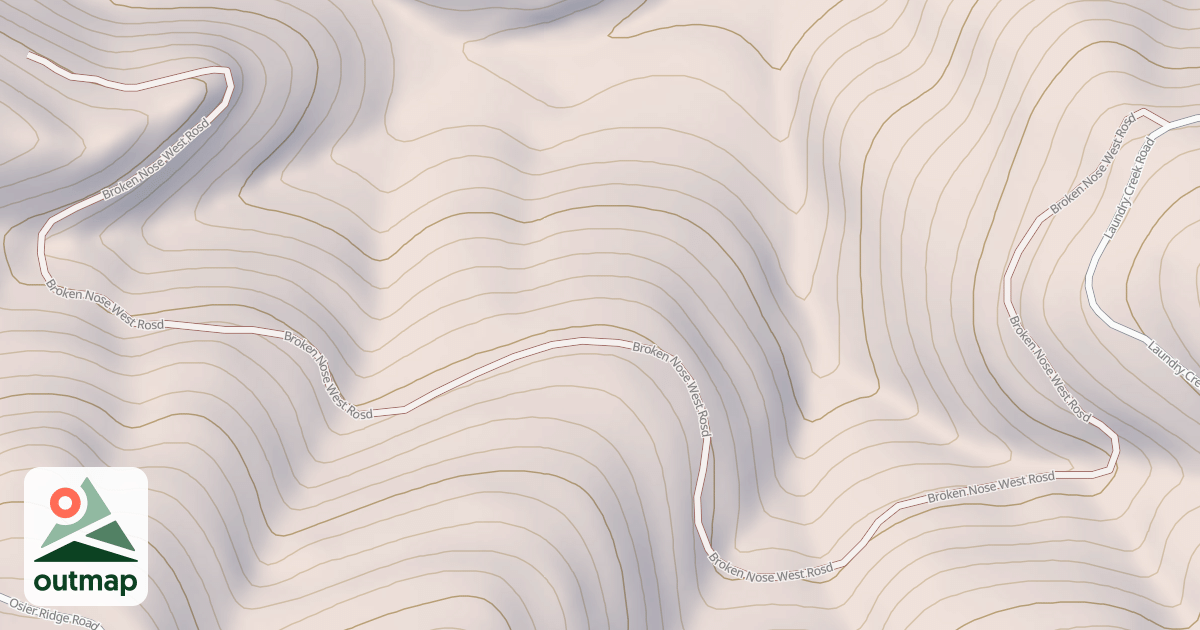 Map of BROKEN NOSE WEST