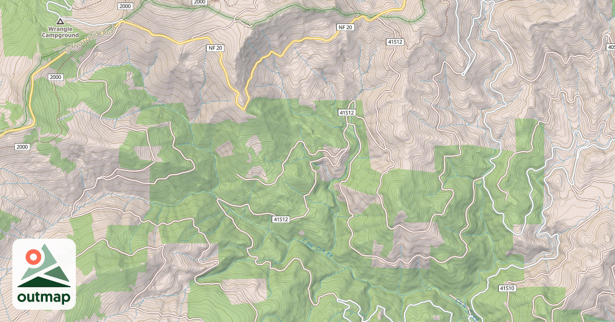 Map of SISKIYOU GAP