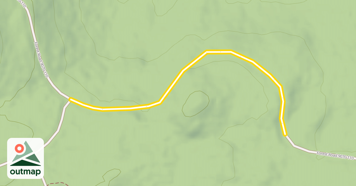 Map of Forest Road 9070-110