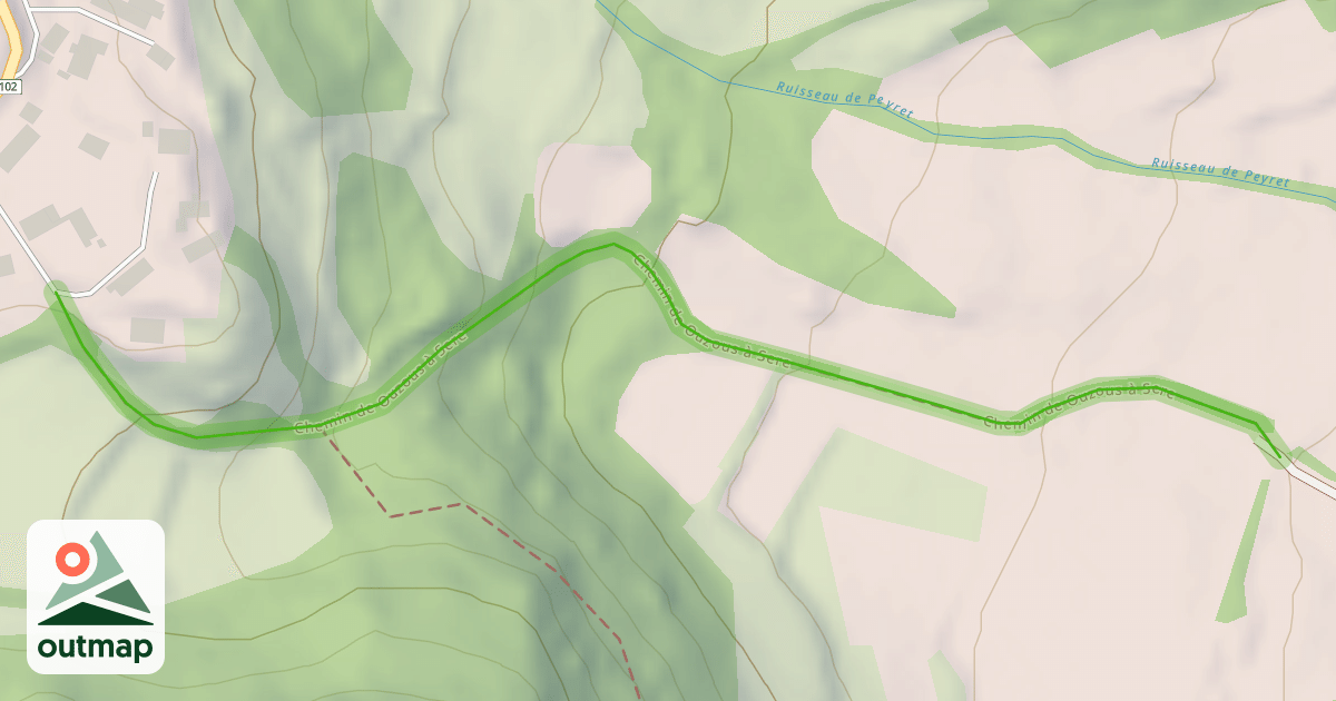 Map of Chemin de Ouzous à Sere