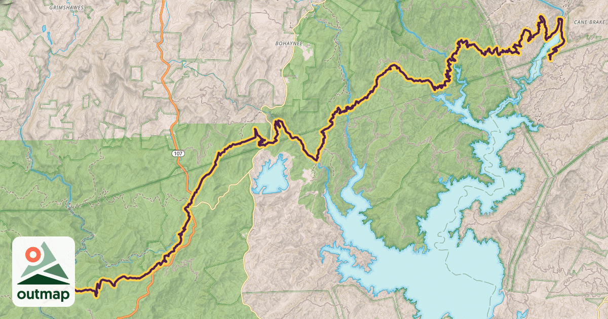 Map of Foothills Trail