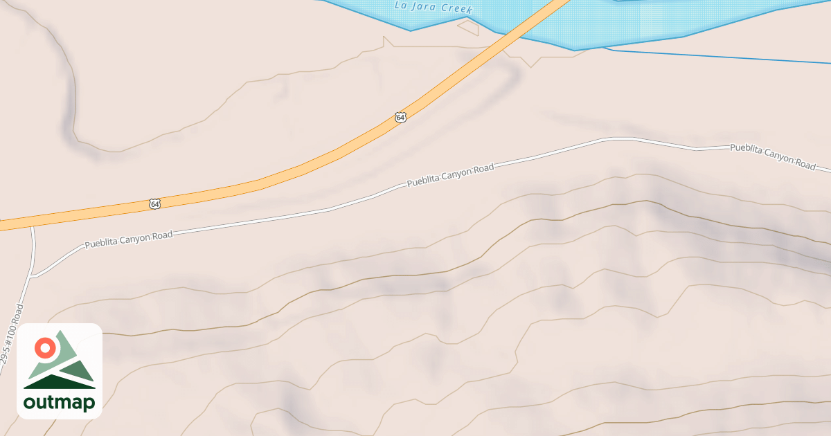 Map of PUEBLITA CANYON ROAD