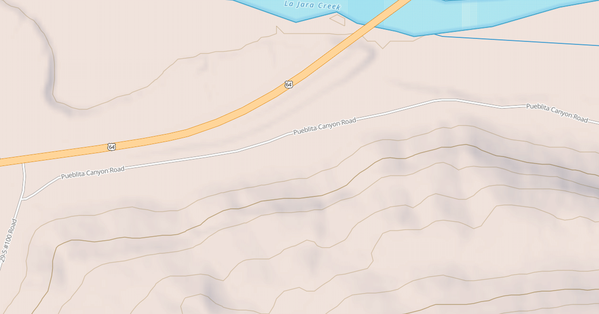 Map preview of PUEBLITA CANYON ROAD