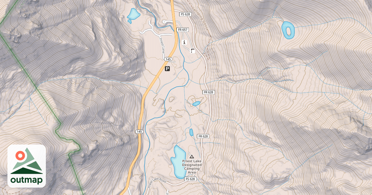 Map of PRIEST LAKE