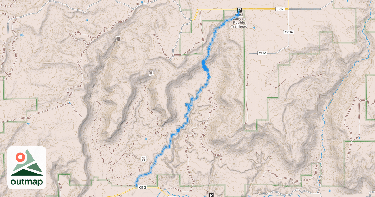 Map of Sand Canyon Trail