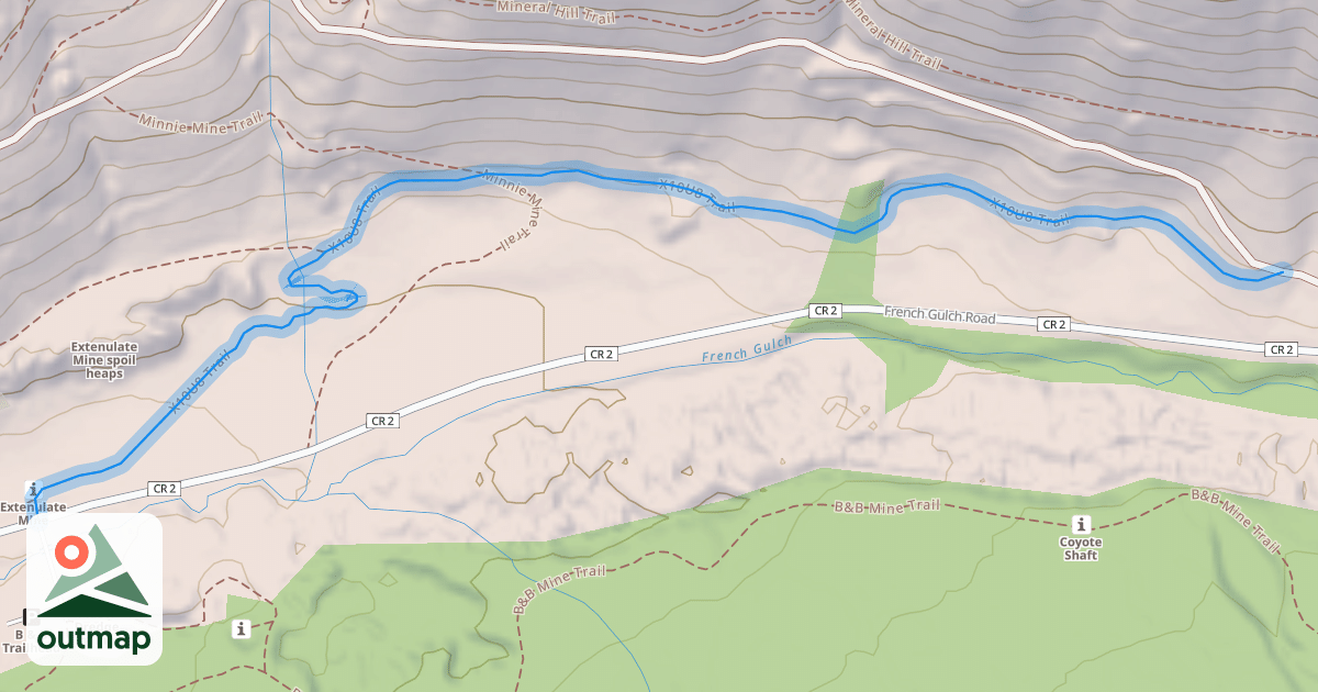 Map of X10U8 Trail