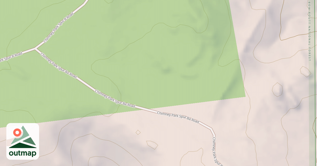 Map of CHIMNEY PARK SPUR BA