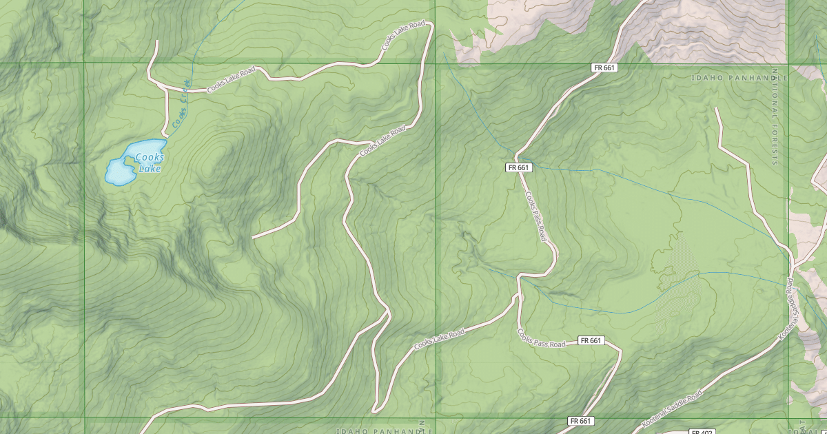 Map preview of COOKS LAKE
