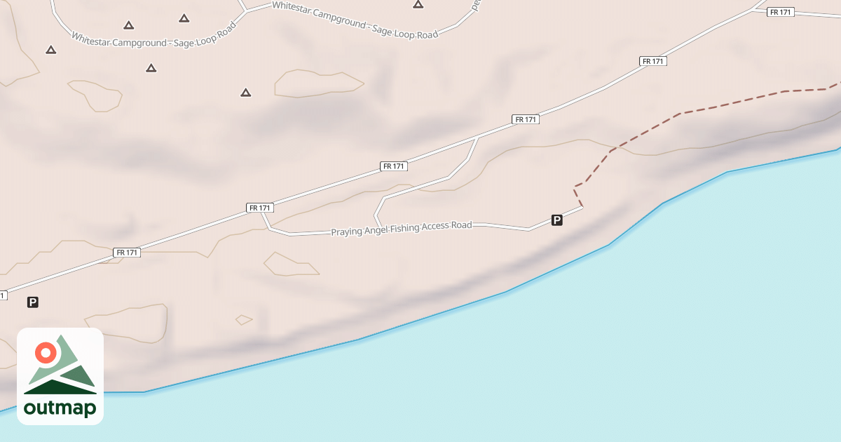 Map of PRAYING ANGEL FISHING ACCESS