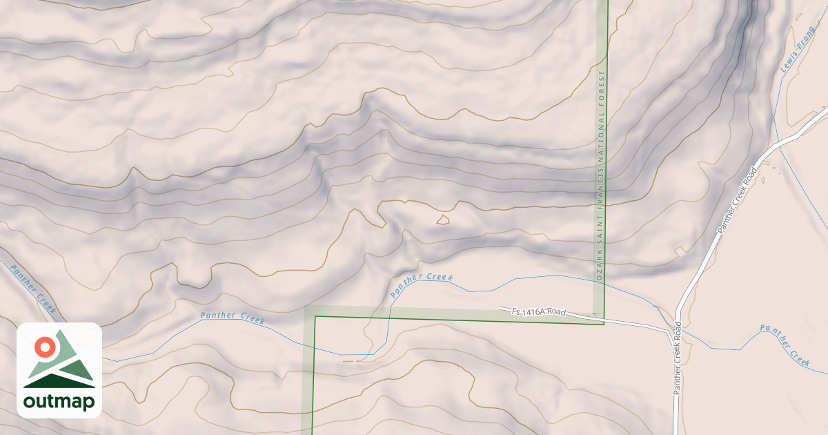 Map of PANTHER BRANCH