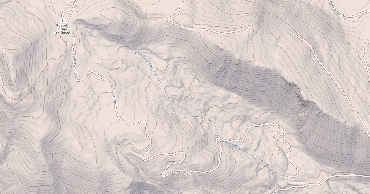 Map preview of HART CREEK