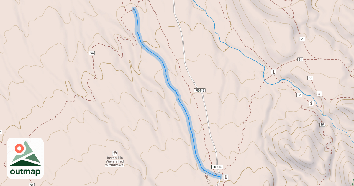 Map of Mustang Alley Trail