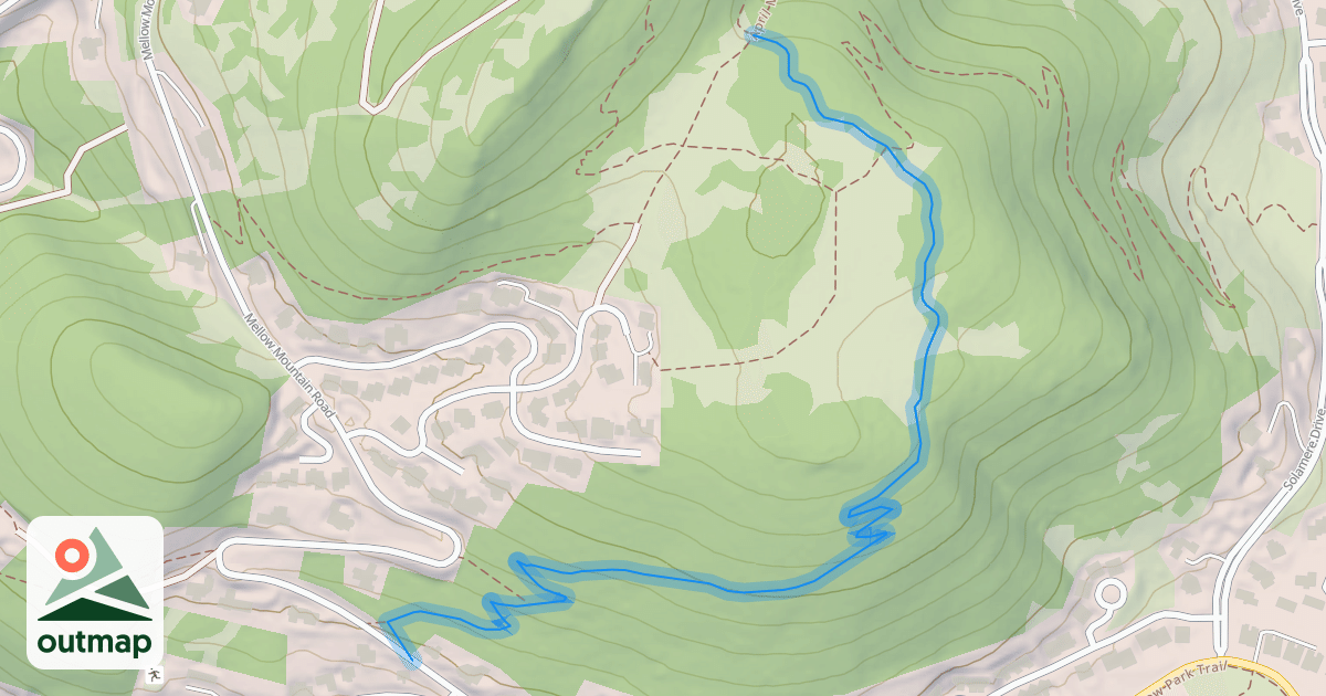 Map of Gambel Oak Trail