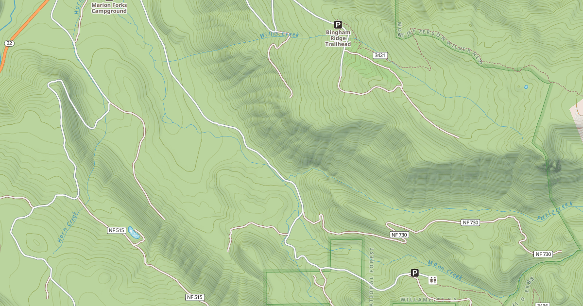 Map preview of MARION CREEK ROAD