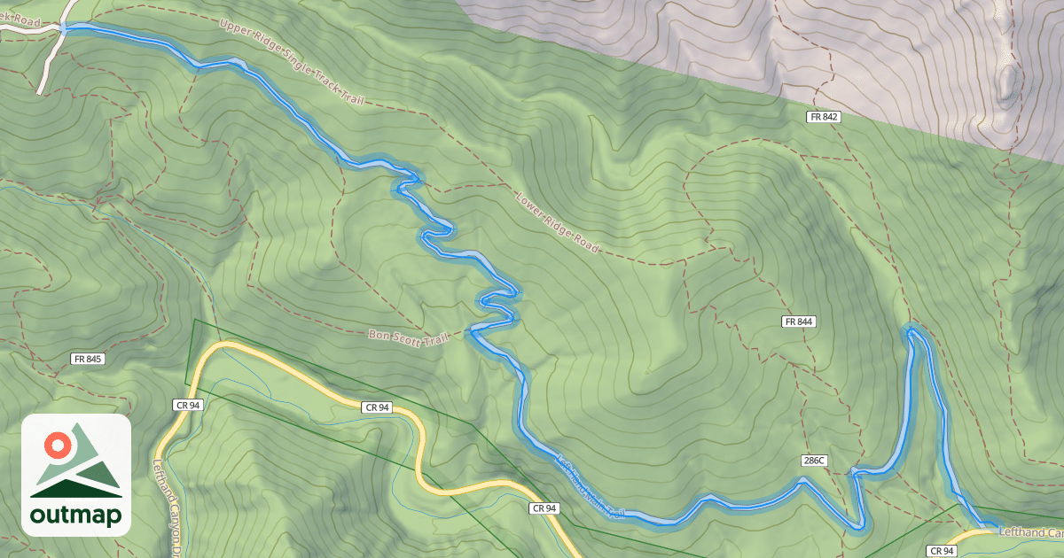 Map of Left Hand Main Trail