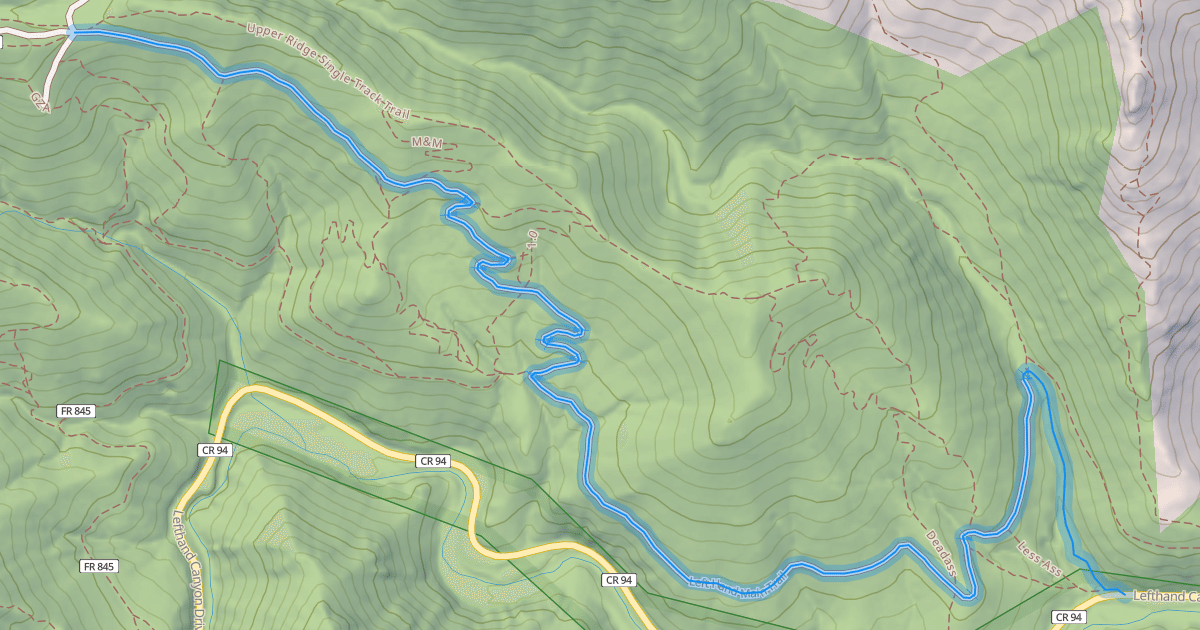 Map preview of Left Hand Main Trail