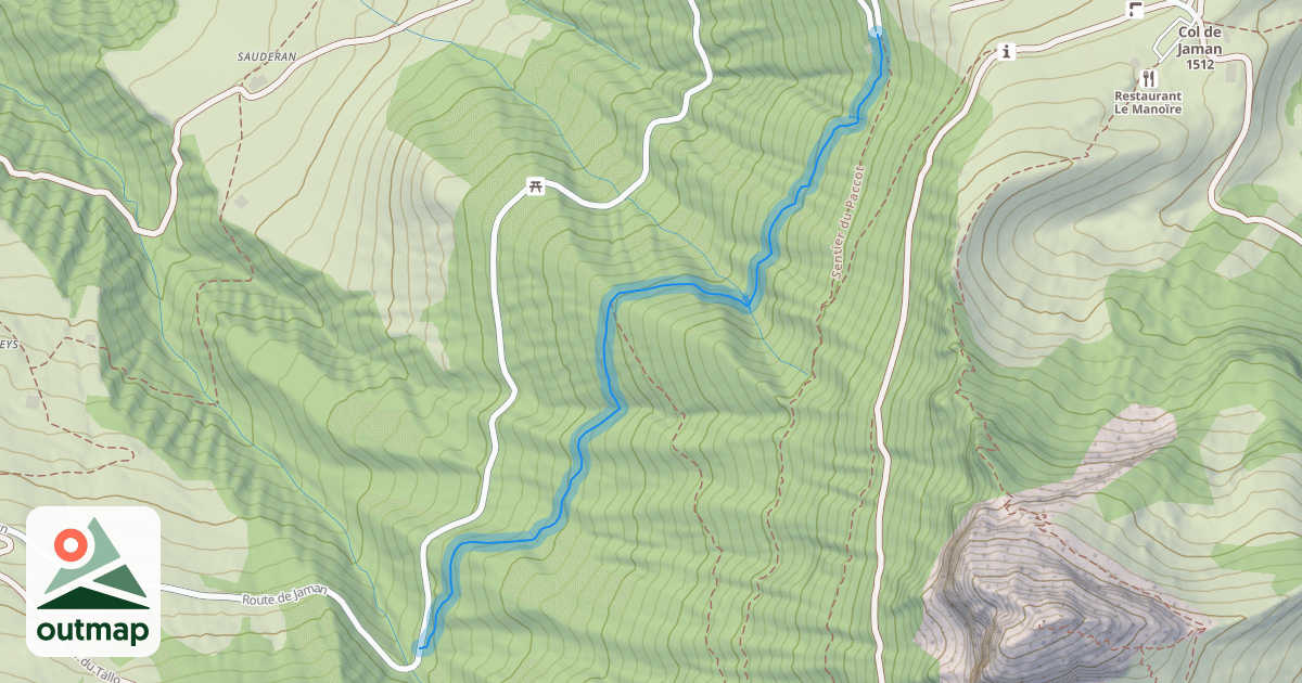 Map of Sentier des Chèvres
