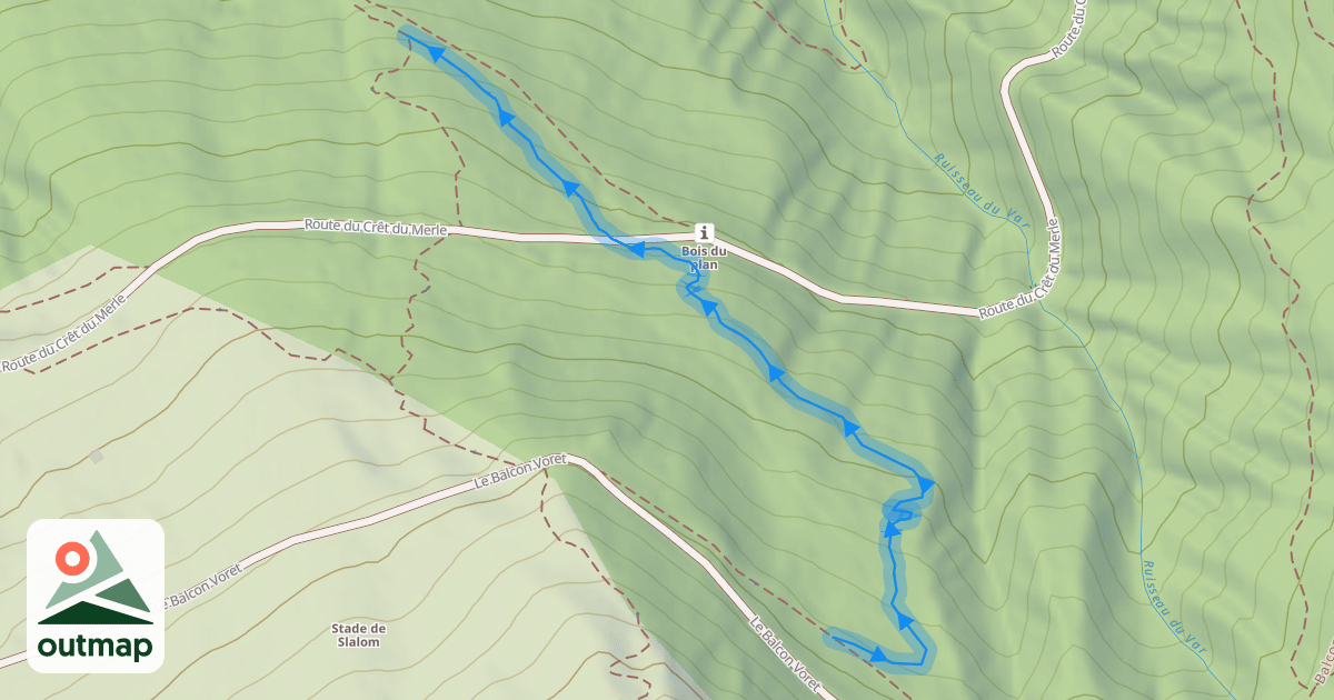 Map of VTT Enduro du bois du plan N°11