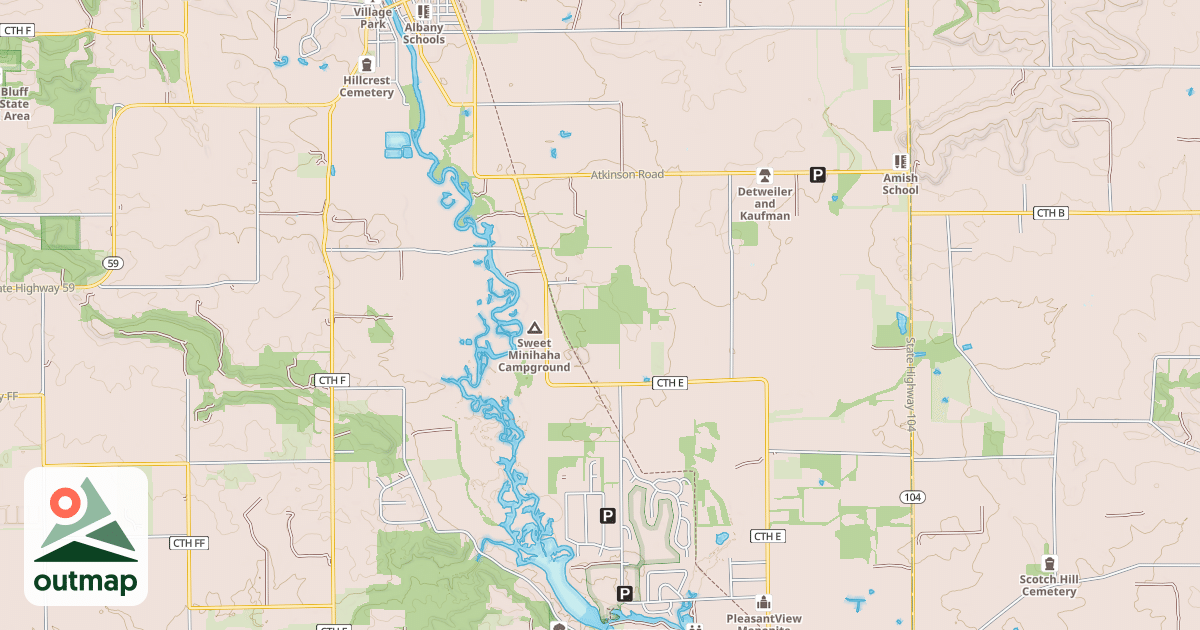 Map of Sugar River State Trail