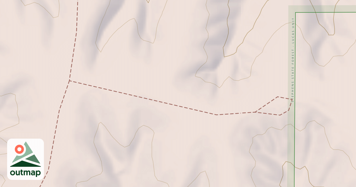 Map of Stevens Forest - Lucas Unit Trails