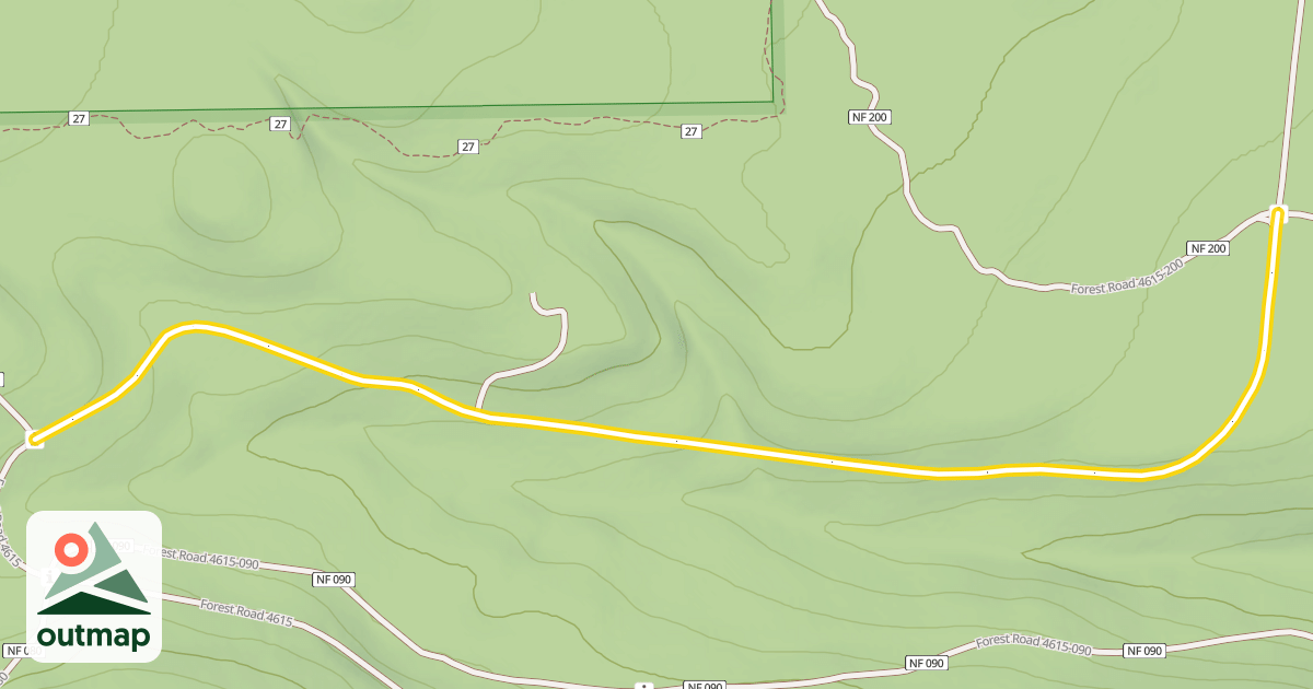Map of Forest Road 4615
