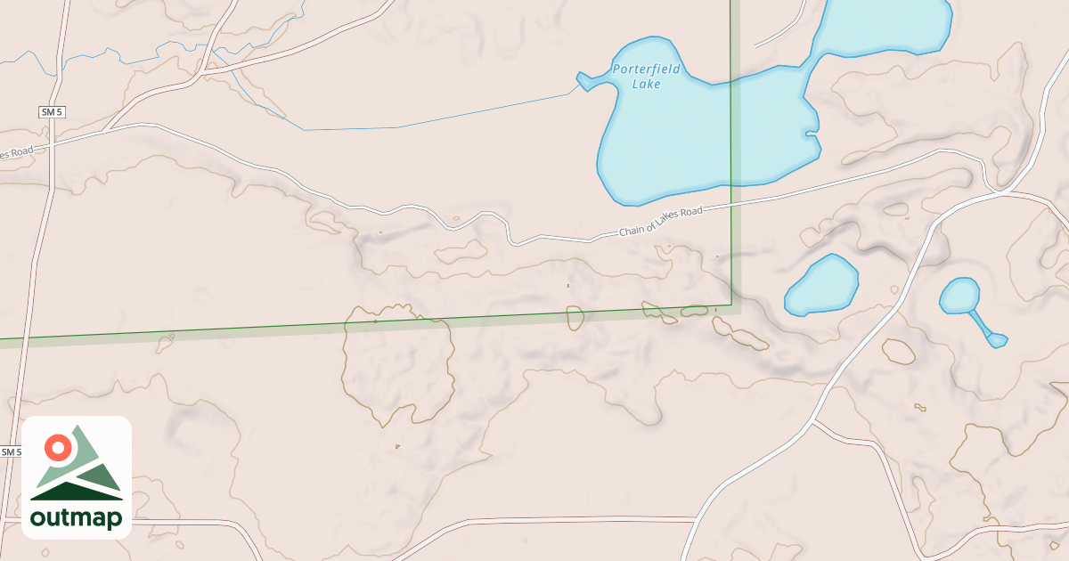 Map of Porterfield Lake Motorcycle Trail