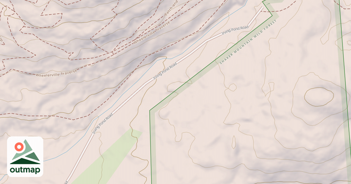 Map of Irving Pond Spur Trail