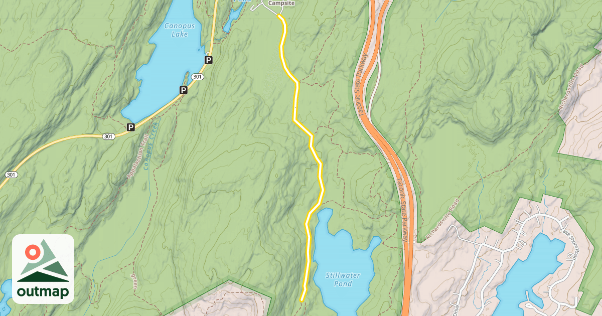 Map of Roaring Brook Trail