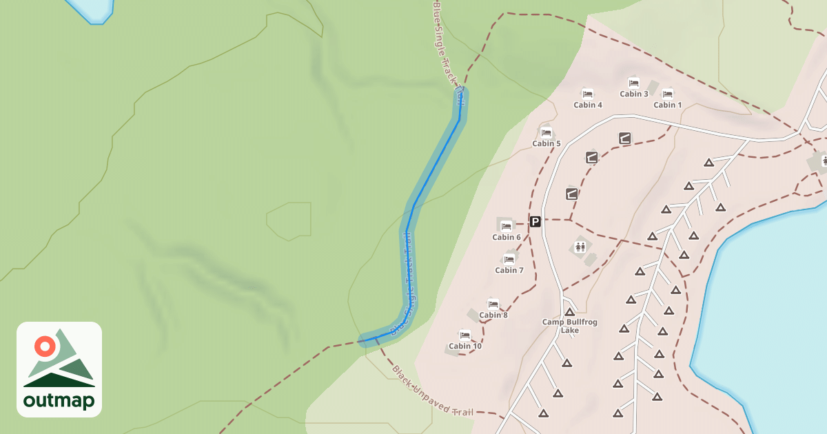 Map of Blue Single Track Trail
