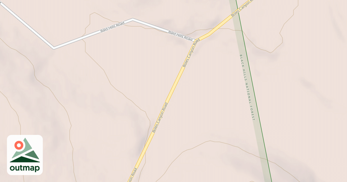 Map of BOLES CANYON