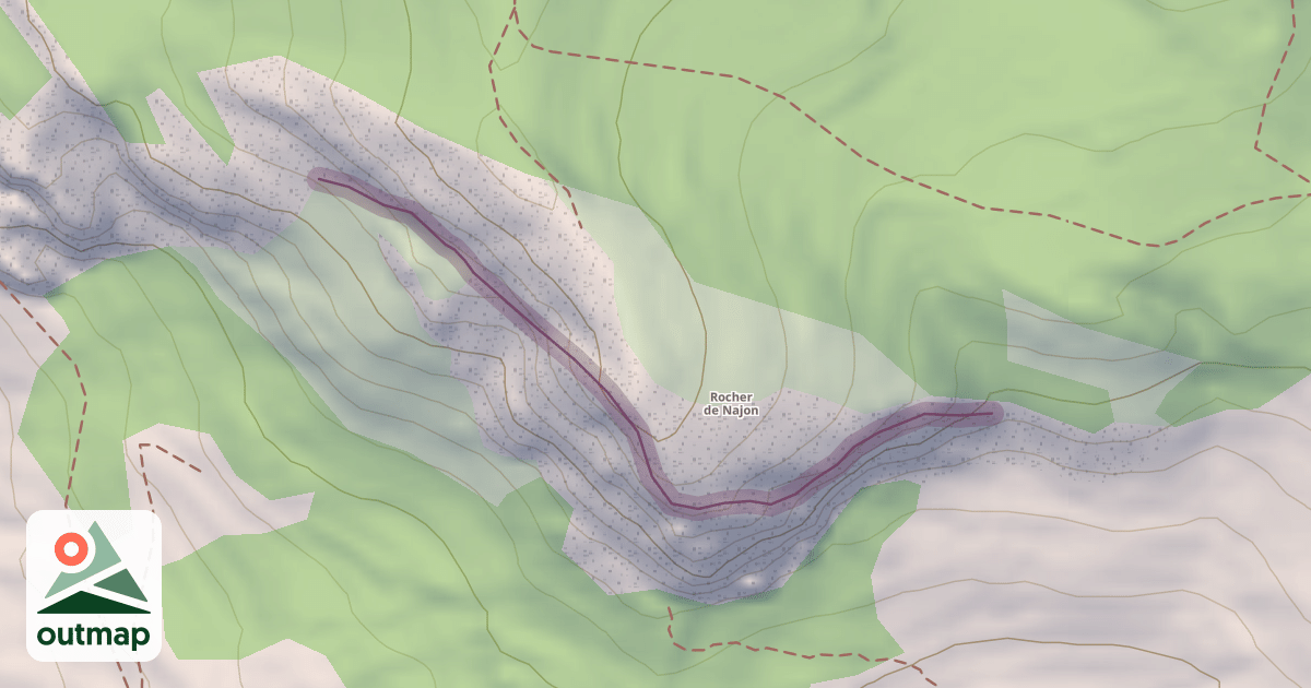 Map of Courbons Secteur Najon